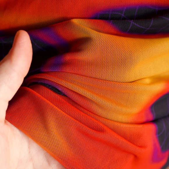 Poster Girl Heatmap Print Mesh Bodycon Cutout Mini Dress Size M - Picture 8 of 15